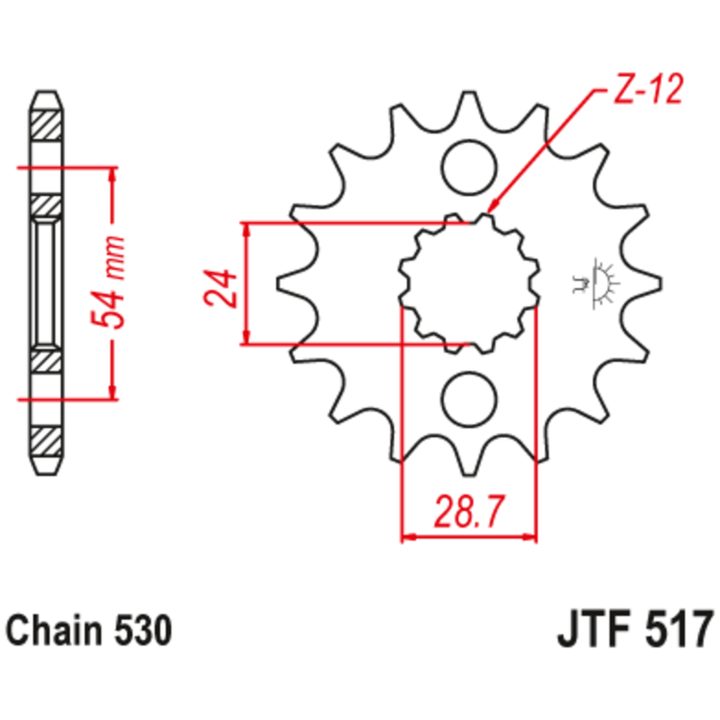 Drev Fram Ljudlös Stål JT SPROCKETS – bild 2