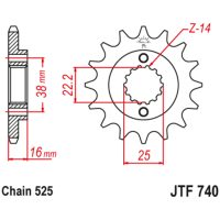 Drev Fram Ljudlös Stål JT SPROCKETS