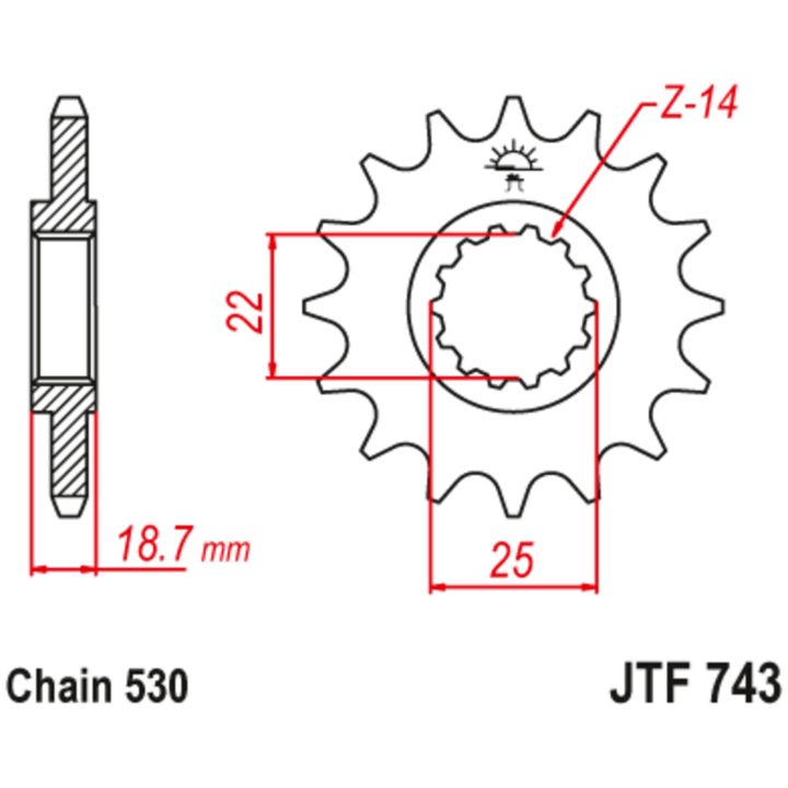Drev Fram Ljudlös Stål JT SPROCKETS – bild 2