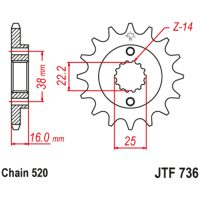 Drev Fram Ljudlös Stål JT SPROCKETS