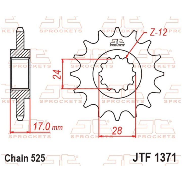 Drev Fram Ljudlös Stål JT SPROCKETS – bild 2