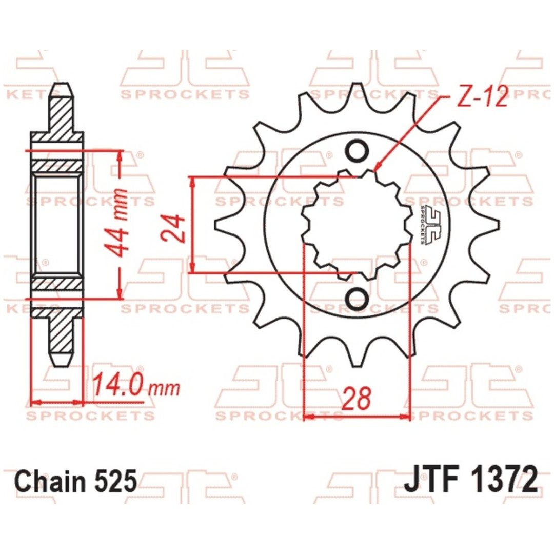 Drev Fram Ljudlös Stål JT SPROCKETS – bild 2