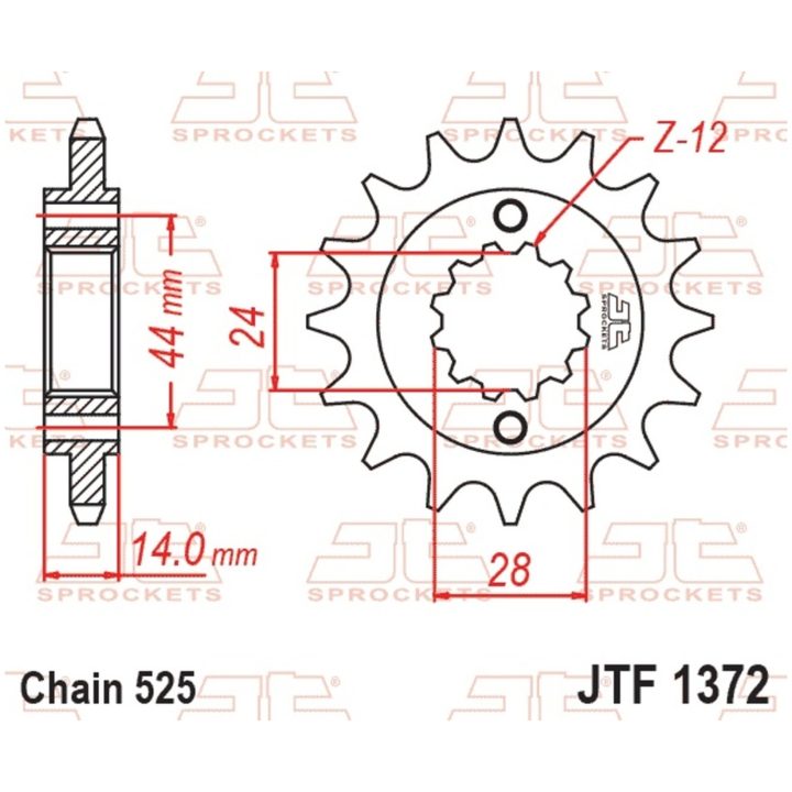 Drev Fram Ljudlös Stål JT SPROCKETS – bild 2