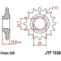 Drev Fram Ljudlös Stål JT SPROCKETS