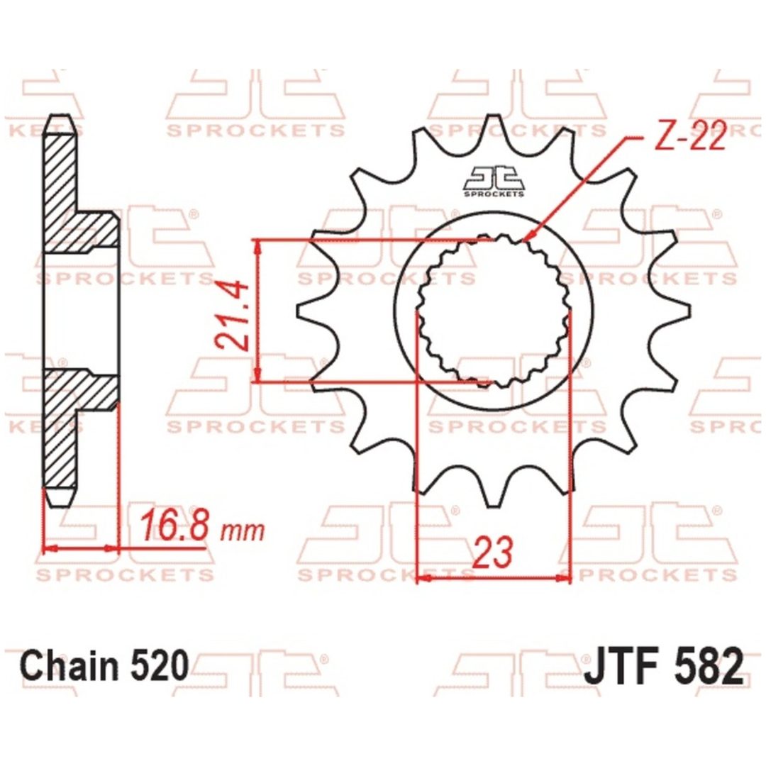 Drev Fram Ljudlös Stål JT SPROCKETS – bild 2