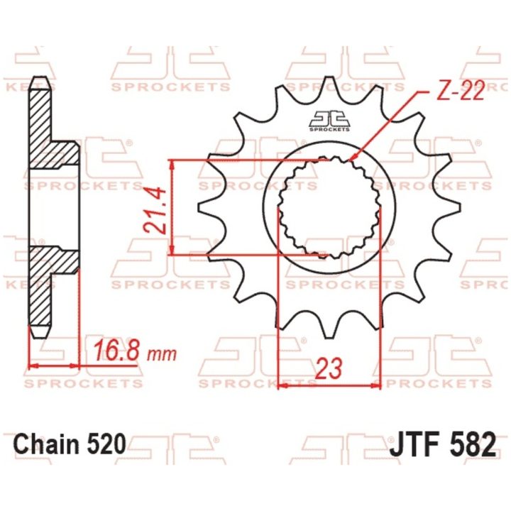 Drev Fram Ljudlös Stål JT SPROCKETS – bild 2