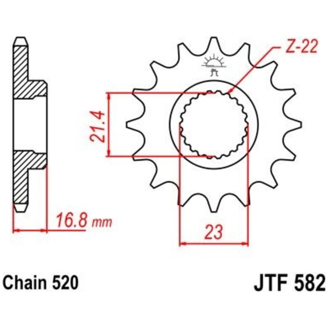 Drev Fram Ljudlös Stål JT SPROCKETS