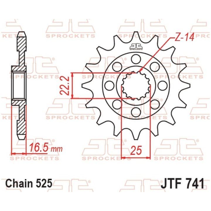 Drev Fram Ljudlös Stål JT SPROCKETS – bild 2