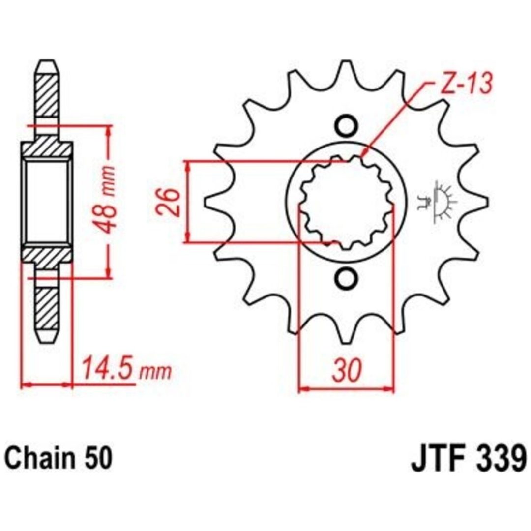 Drev Fram Ljudlös Stål JT SPROCKETS
