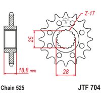 Drev Fram Ljudlös Stål JT SPROCKETS