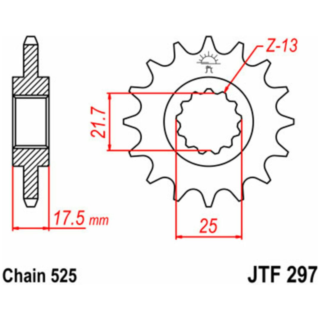 Drev Fram Standard Stål JT SPROCKETS