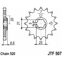 Drev Fram Standard Stål JT SPROCKETS