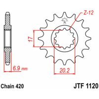 Drev Fram Standard Stål JT SPROCKETS