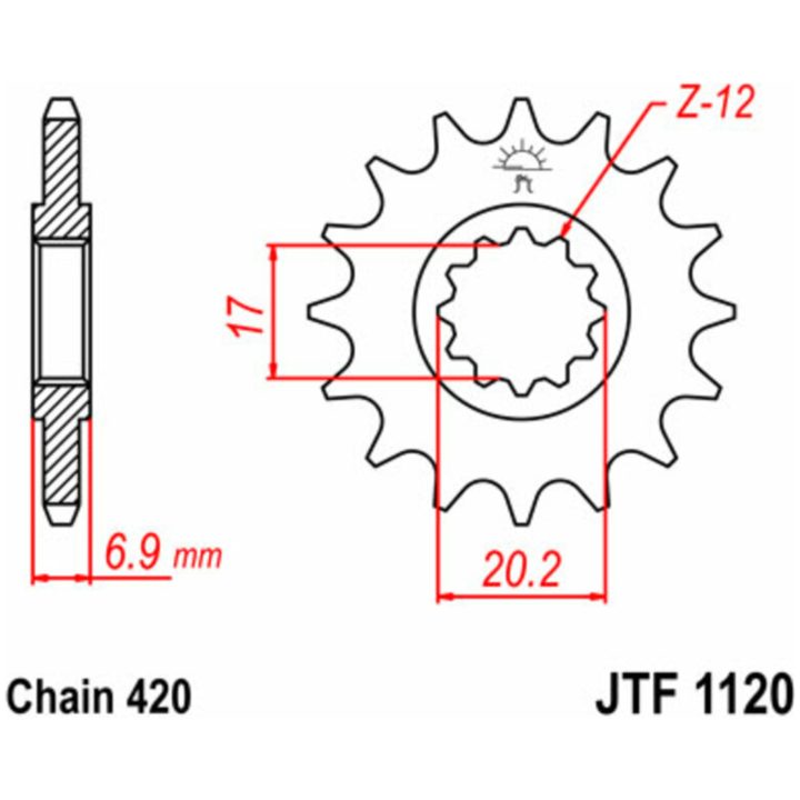 Drev Fram Standard Stål JT SPROCKETS – bild 2