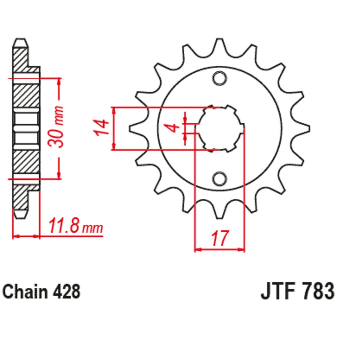 Drev Fram Standard Stål JT SPROCKETS – bild 2