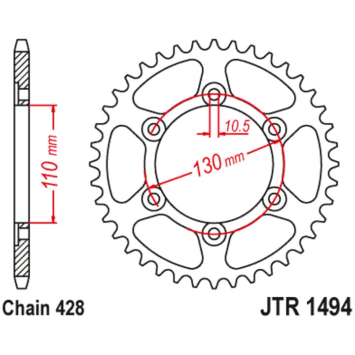 Drev Stål Standard JT SPROCKETS – bild 2