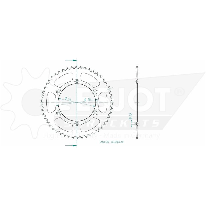 Drev Standard Bak 520 Svart ESJOT – bild 2