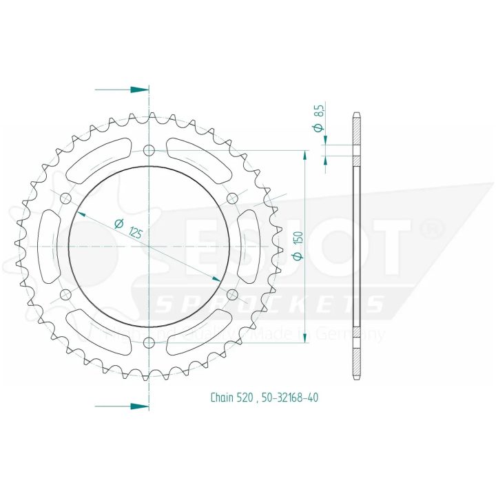 Drev Standard Bak 520 Svart ESJOT – bild 2