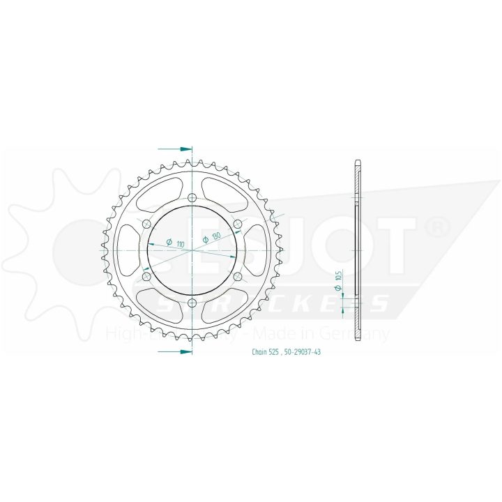 Drev Standard Bak 525 Svart ESJOT – bild 2