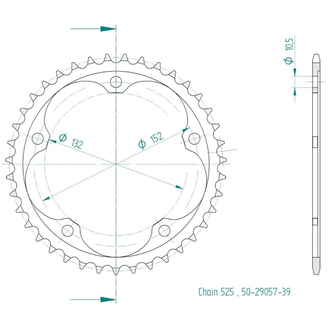 Drev Standard Bak 525 Svart ESJOT – bild 2