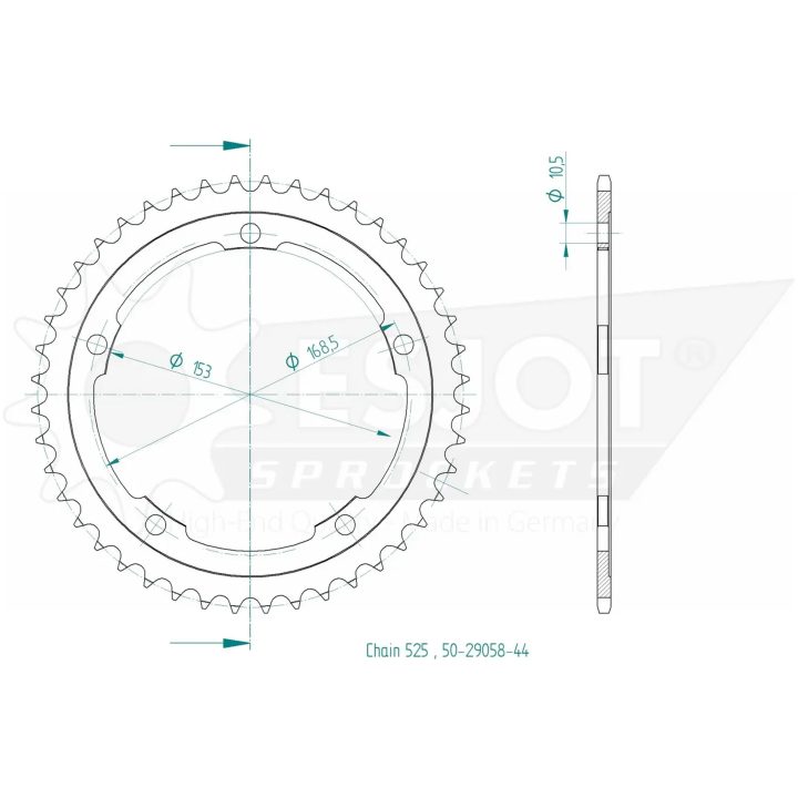 Drev Standard Bak 525 Svart ESJOT – bild 2