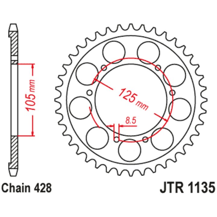 Drev Standard Stål JT SPROCKETS – bild 2