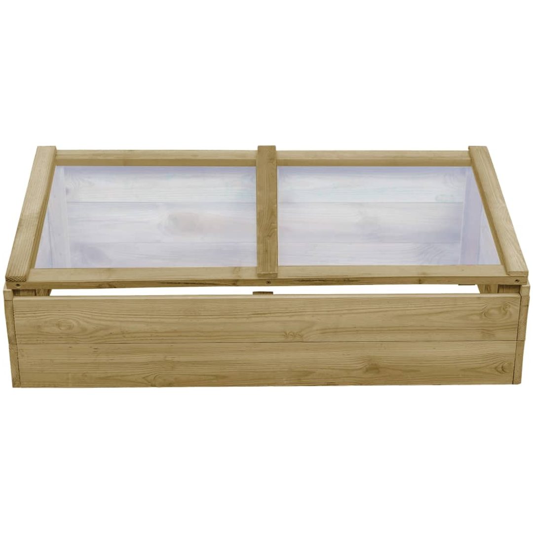 Drivbänk 2 st impregnerad furu vidaXL 100 x 50 x 35 cm – bild 4