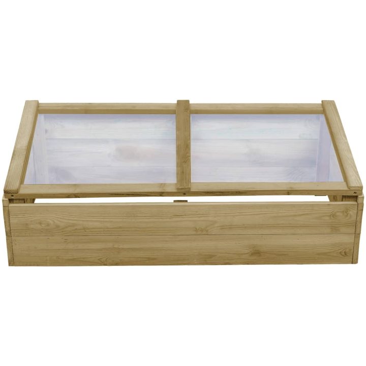 Drivbänk 2 st impregnerad furu vidaXL 100 x 50 x 35 cm – bild 4