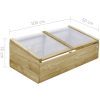 Drivbänk 2 st impregnerad furu vidaXL 100 x 50 x 35 cm – miniatyr 7