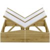 Drivbänk 2 st impregnerad furu vidaXL 100 x 50 x 35 cm – miniatyr 1
