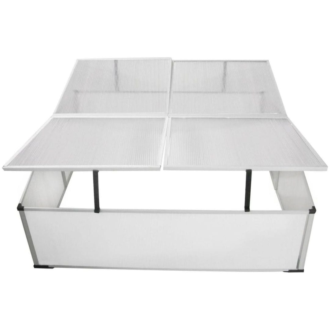 Drivbänk med 4 lock 108x110x41 cm vidaXL 108 x 41 x 110 cm – bild 4