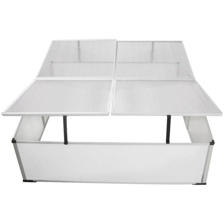 Drivbänk med 4 lock 108x110x41 cm vidaXL 108 x 41 x 110 cm – bild 4