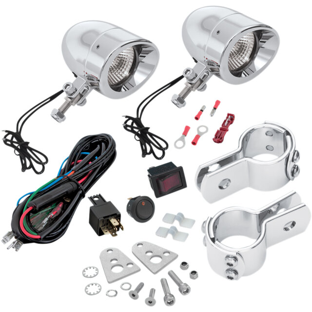 Kör-/Positionslyktor Highway Bar Mini Driving Lights Kit Krom SHOW CHROME