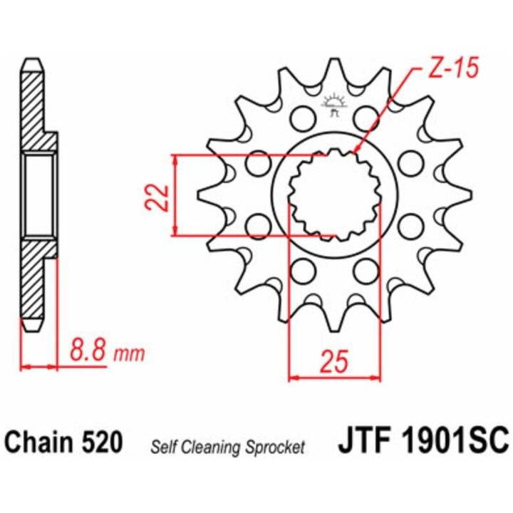 Drivpaket Förstärkt/standard JT CHAINS 520X1R 13/48 – bild 5