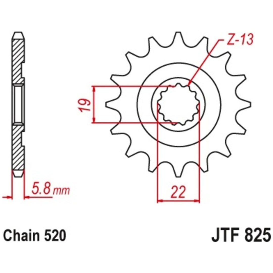 Drivpaket Förstärkt/standard JT CHAINS 520X1R 13/50 – bild 5