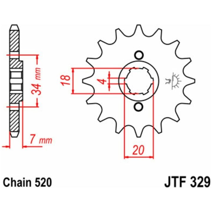 Drivpaket Förstärkt/standard JT CHAINS 525X1R3 13/33 – bild 5