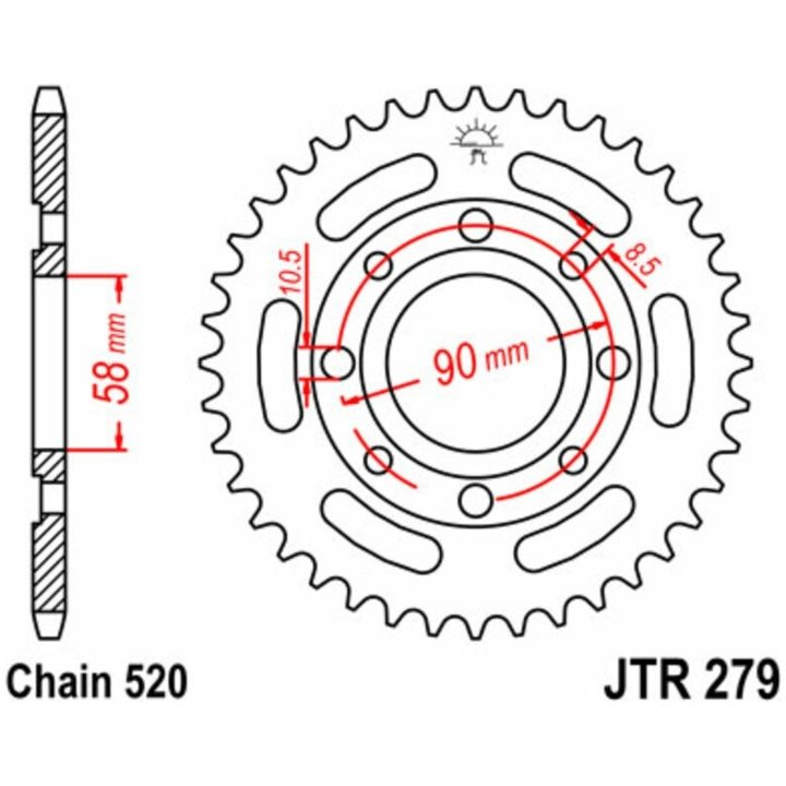 Drivpaket Förstärkt/standard JT CHAINS 525X1R3 13/40 – bild 2