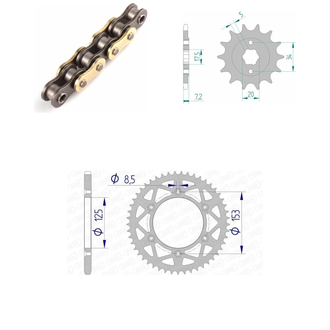 Drivpaket Förstärkt/ultralätt AFAM 520XRR3 13/50