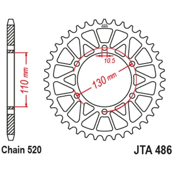 Drivpaket Förstärkt/ultralätt JT CHAINS 525X1R3 14/43 – bild 2