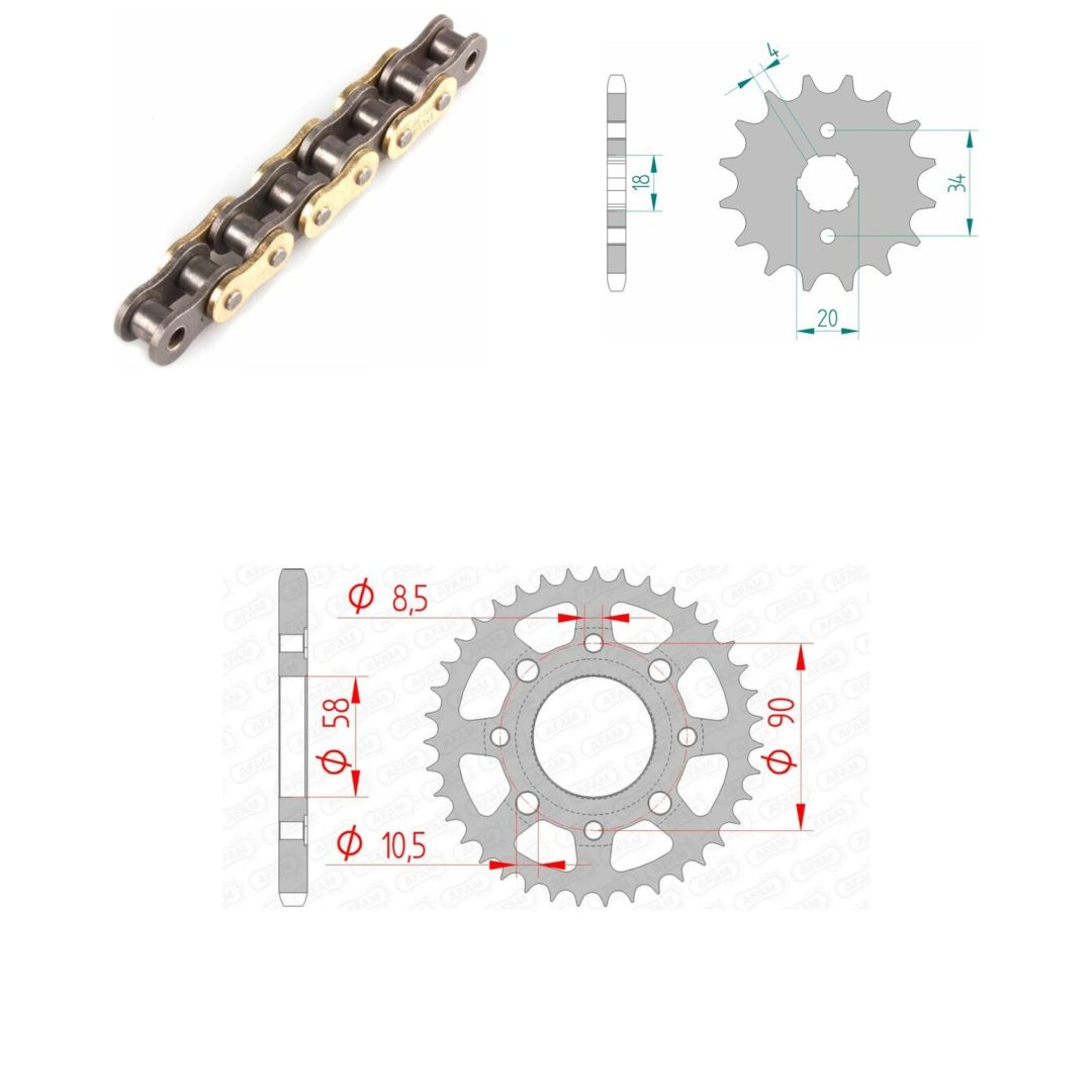 Drivpaket Standard AFAM 428R1 14/34