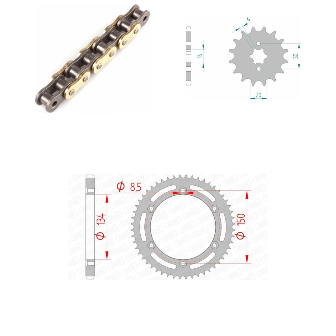 Drivpaket Standard AFAM 428R1 15/52