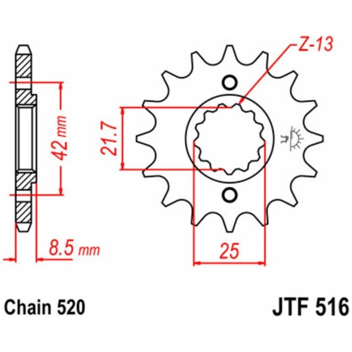 Drivpaket Standard JT CHAINS 520X1R3 14/43 – bild 5
