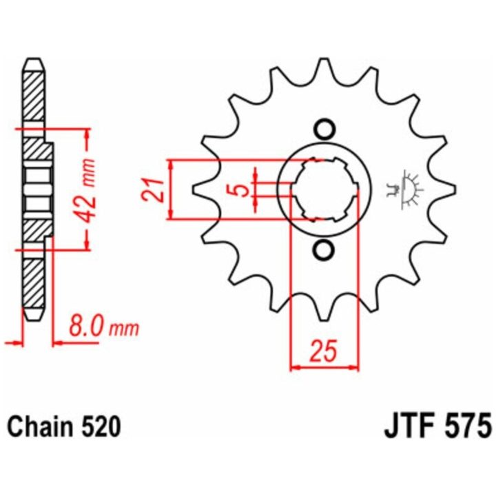 Drivpaket Standard JT CHAINS 520X1R3 15/40 – bild 5