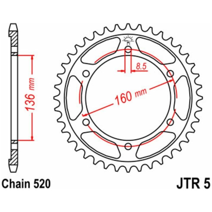 Drivpaket Standard JT CHAINS 520X1R3 16/49 – bild 2