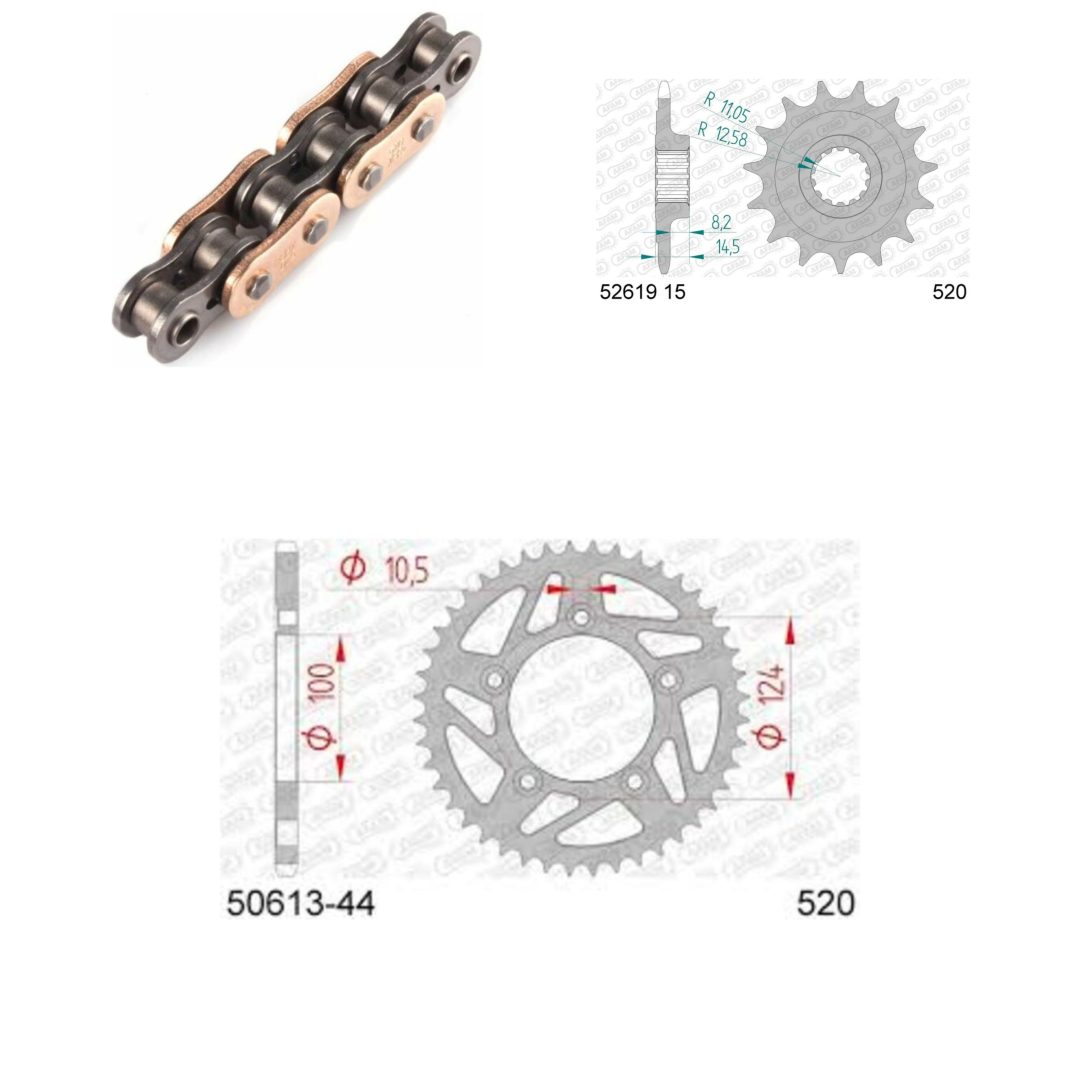 Drivpaket Superförstärkt/standard AFAM 520XHR2 15/39