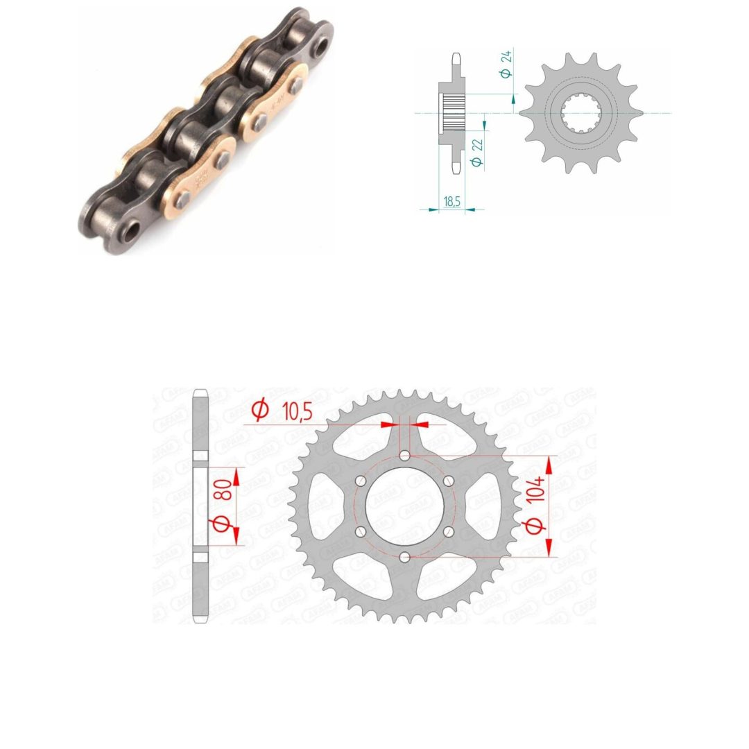 Drivpaket Superförstärkt/standard AFAM 520XSR 15/45