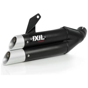 Dual Hyperlow L3XB Silencer Stainless Steel Black / Aluminium - Kawasaki Ninja 250/300R IXIL