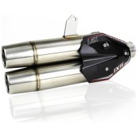 Dual Hyperlow XXL L5X Full Exhaust System Polished Stainless Steel - Kymco AK 550 IXIL