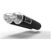 Dual Performance Series Silencer Black/Euro End Cap Polaris HMF
