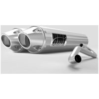 Dual Performance Series Silencer Brushed Stainless Steel/Euro End Cap Polaris HMF